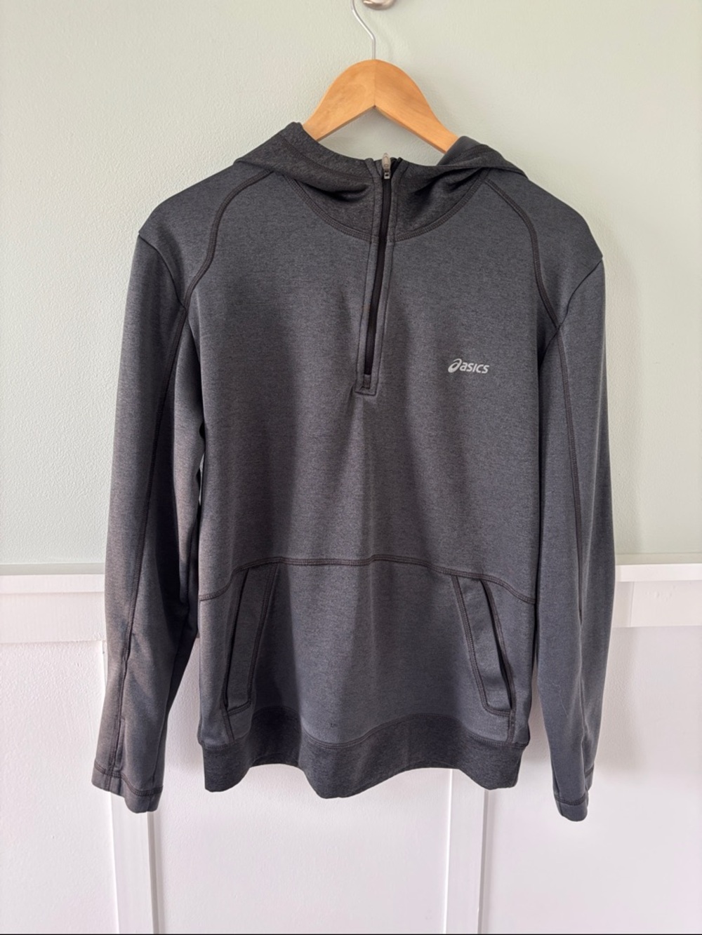 ASICS Charcoal Half-Zip Hoodie